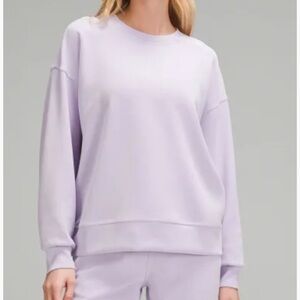 Lululemon softstreme sweater lavender crew neck- size 12